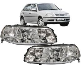 Farol Dianteiro Gol G3 1999 00 01 02 03 04 2005 Foco Duplo Cromado Giii Par 2pçs