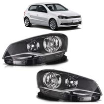Farol Dianteiro Gol G6 2013 2014 2015 2016 Máscara Negra Lisa Acrílico Carcaça Preta Farol Dianteiro Gol G6 2013 2014 2015 2016 Máscara Negra Lisa Acrílico Carcaça Preta
