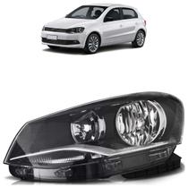 Farol Dianteiro Gol G6 2013 2014 2015 2016 Máscara Negra Lisa Acrílico Carcaça Preta Farol Dianteiro Gol G6 2013 2014 2015 2016 Máscara Negra Lisa Acrílico Carcaça Preta