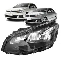 Farol Dianteiro Gol Voyage Saveiro G7 2016 Até 2018 Esquerdo Foco Simples Friso Preto