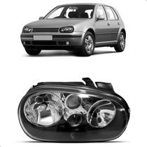 Farol Dianteiro Golf 1999 A 2006 Máscara Negra S/ Auxiliar Farol Dianteiro Golf 1999 A 2006 Máscara Negra S/ Auxiliar