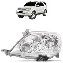 Farol Dianteiro Hilux Sw4 2005 2006 2007 2008 Máscara Cromada Foco Duplo Lisa Acrílico