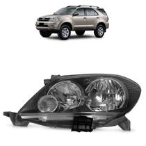 Farol Dianteiro Hilux SW4 2005 2006 2007 2008 Máscara Negra Lente Lisa Acrílico Foco Duplo Farol Dianteiro Hilux SW4 2005 2006 2007 2008 Máscara Negra Lente Lisa Acrílico Foco Duplo