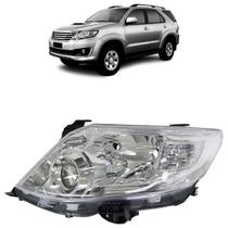 Farol Dianteiro Hilux Sw4 2012 2013 2014 2015 Máscara Cromada Foco Duplo Projetor Lente Lisa Acrílico