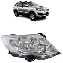Farol Dianteiro Hilux Sw4 2012 2013 2014 2015 Máscara Cromada Foco Duplo Projetor Lente Lisa Acrílico Farol Dianteiro Hilux Sw4 2012 2013 2014 2015 Máscara Cromada Foco Duplo Projetor Lente Lisa Acrílico