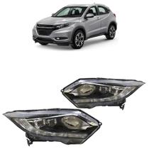 Farol Dianteiro Hrv Touring 2015 2016 2017 2018 Led Máscara Negra Lente Lisa Acrílico