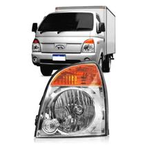Farol Dianteiro Hyundai Hr 05/12 Máscara Cromada Pisca Âmbar Farol Dianteiro Hyundai Hr 05/12 Máscara Cromada Pisca Âmbar