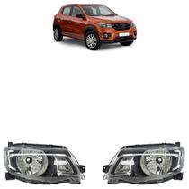 Farol Dianteiro Kwid 2017 A 2022 Máscara Negra