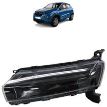 Farol Dianteiro Kwid 2022 A 2025 Led Máscara Cromada Superior