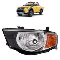 Farol Dianteiro L200 Triton 2008 A 2011 Máscara Negra
