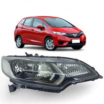 Farol Dianteiro Lado Direito Passageiro Mascara Negra Honda Fit 2015 2016 a 2019 Farol Dianteiro Lado Direito Passageiro Mascara Negra Honda Fit 2015 2016 a 2019