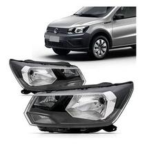 Farol Dianteiro Máscara Cromada Gol Voyage G8 2018 a 2020 Saveiro 2017 a 2019