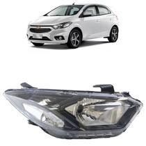 Farol Dianteiro Onix 2017 2018 2019 Led Máscara Negra Lente Lisa Acrílico Farol Dianteiro Onix 2017 2018 2019 Led Máscara Negra Lente Lisa Acrílico