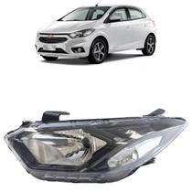 Farol Dianteiro Onix 2017 2018 2019 Led Máscara Negra Lente Lisa Acrílico Farol Dianteiro Onix 2017 2018 2019 Led Máscara Negra Lente Lisa Acrílico