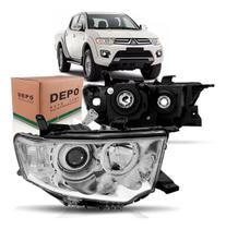 Farol Dianteiro Pajeiro Dakar / 2009 A 2013 L200 Triton / 2012 A 2016 - Lado Direito (Passageiro)