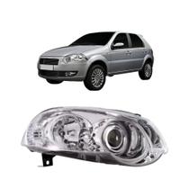 Farol Dianteiro Palio 2010 A 2012 Lado Esquerdo - Máscara Cromada