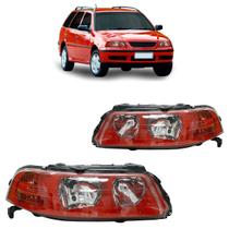 Farol Dianteiro Parati G3 1999 2000 2001 2002 2003 2004 2005 Máscara Vermelho Coral Lisa Acrílico Foco Duplo Farol Dianteiro Parati G3 1999 2000 2001 2002 2003 2004 2005 Máscara Vermelho Coral Lisa Acrílico Foco Duplo