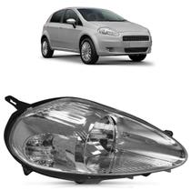 Farol Dianteiro Punto 2008 2009 2010 2011 2012 Máscara Cromada Lisa Acrílico Farol Dianteiro Punto 2008 2009 2010 2011 2012 Máscara Cromada Lisa Acrílico