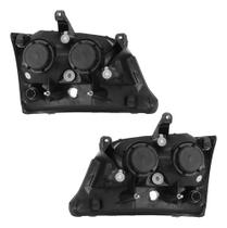 Farol Dianteiro S10 Blazer Pitbull 2001 A 2011 Máscara Cromada