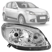 Farol dianteiro sandero 2012 a 2014 masc cromada ld direito