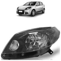 Farol Dianteiro Sandero 2012 A 2014 Máscara Negra