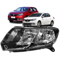 Farol Dianteiro Sandero Logan 14 15 16 17 18 19 Esquerdo Cromado