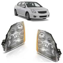 Farol Dianteiro Sentra 2007 A 2009 Máscara Cinza Farol Dianteiro Sentra 2007 A 2009 Máscara Cinza