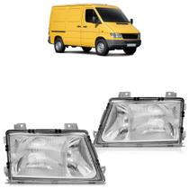 Farol Dianteiro Sprinter 1995 A 2002 Máscara Cromada