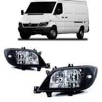 Farol Dianteiro Sprinter Cdi 2003 A 2011 Máscara Negra