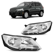 Farol Dianteiro Tiguan 2008 A 2011 Máscara Cinza