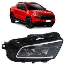 Farol Dianteiro Toro 2022 A 2024 Máscara Negra Com LED