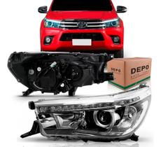 Farol Dianteiro Toyota Hilux Srv / 2016 A 2020 Lado Esquerdo (Motorista) Farol Dianteiro Toyota Hilux Srv / 2016 A 2020 Lado Esquerdo (Motorista)