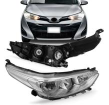 Farol Dianteiro Toyota Yaris / 18 A 20 - Cromado Lado Direito (Passageiro) Farol Dianteiro Toyota Yaris / 18 A 20 - Cromado Lado Direito (Passageiro)