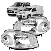 Farol Dianteiro Uno 10 11 12 13 14 Vivace Fiorino 2011 até 2021 Cromado Par 2pçs