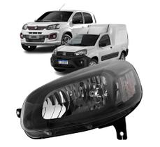 Farol Dianteiro Uno 2015 Até 2021 Fiorino Partner 2022 Até 2026 Máscara Negra