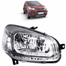 Farol Dianteiro Uno Evo 2015 A 2017 Máscara Cromada