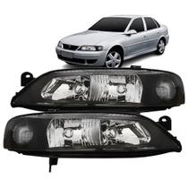 Farol Dianteiro Vectra 2000 01 02 03 04 05 Mascara Negra Par 2 pçs