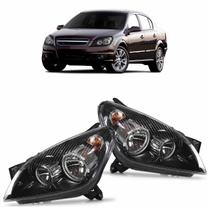 Farol Dianteiro Vectra Sedan 2006 A 2008 Máscara Negra