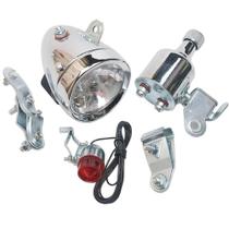 Farol Dínamo Bicicleta Monark 12V 6W Com Lâmpadas Reservas Farol Dínamo Bicicleta Monark 12V 6W Com Lâmpadas Reservas