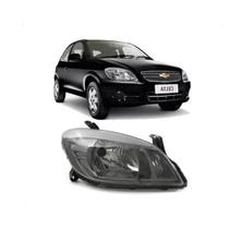 Farol direito dark chrome prisma 2008/2012 celta 2007/2011