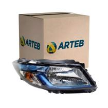 Farol Direito H4 Moldura Azul Onix Prisma 2012-2016 Farol Direito H4 Moldura Azul Onix Prisma 2012-2016