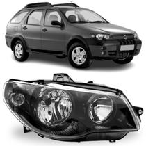Farol direito palio weekend g3 2004 a 2015 máscara negra Farol direito palio weekend g3 2004 a 2015 máscara negra
