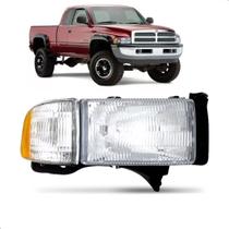 Farol Dodge Ram 1994 1995 1996 1997 1998 1999 2000 2001 Com Pisca