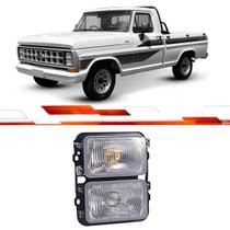 Farol Duplo Ld F1000 F4000 1985 Ate 1992 Com Suporte Soquete Usa Lampadas H1/H4