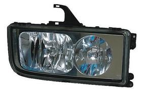 Farol Duplo LD MB Axor 2005 Ate 2019 H7 H1 Lente Vidro Refletor e carcaca em termoplastico A9408200261