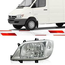 Farol Duplo Ld MB Sprinter 2003 ate 2011 Lente Policarbonato Refletor e carcaça em termoplástico 9018202761