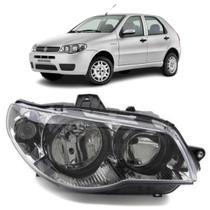 Farol duplo masc. metal canhão negro ld palio/siena/strada