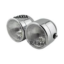 Farol Duplo Universal H4 Para Harley Softail Dyna Fat Boy FLSTF Cafe Racer Chopper Custom Bobber Farol Duplo Universal H4 Para Harley Softail Dyna Fat Boy FLSTF Cafe Racer Chopper Custom Bobber