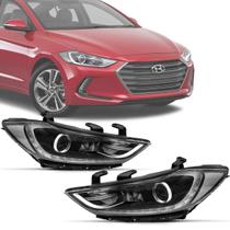 Farol Elantra 2017 2018 2019 C/ Motor C/ Proj C/ Led