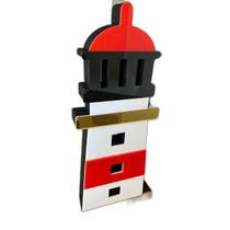Farol Em Mdf Decoryou - Ref 347 Vermelho 20x10x2,7cm